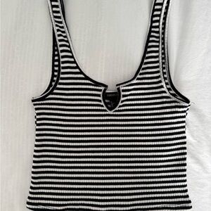 black and white stripped tank top